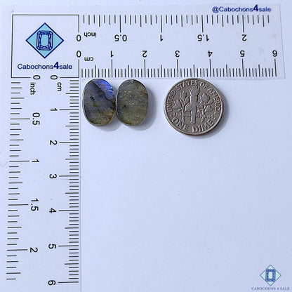 Blue Labradorite Oval Pairs