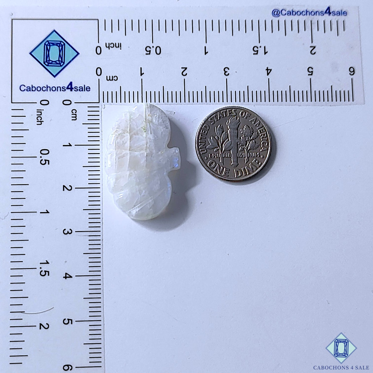 Rainbow Moonstone Fancy Carvings 27x18x6mm