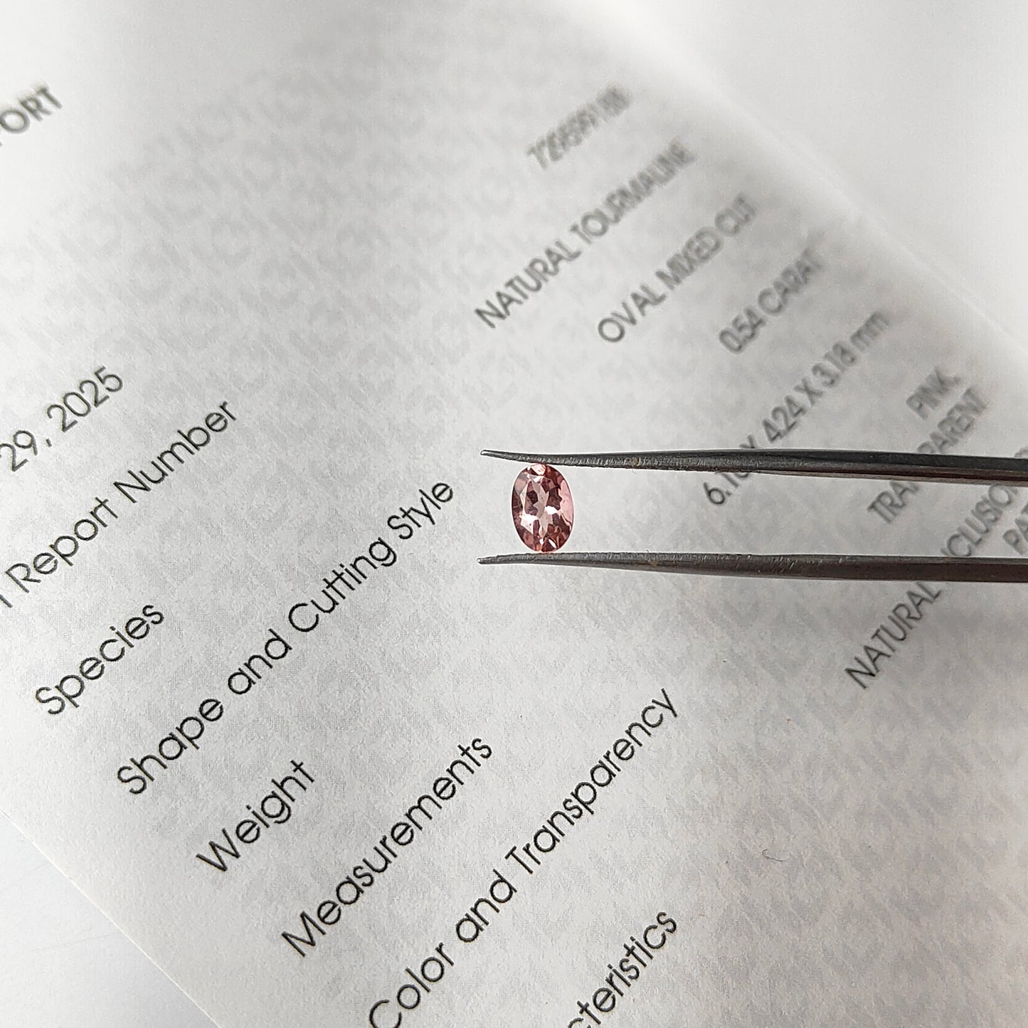 Natural Pink Tourmaline Oval Mix Cut