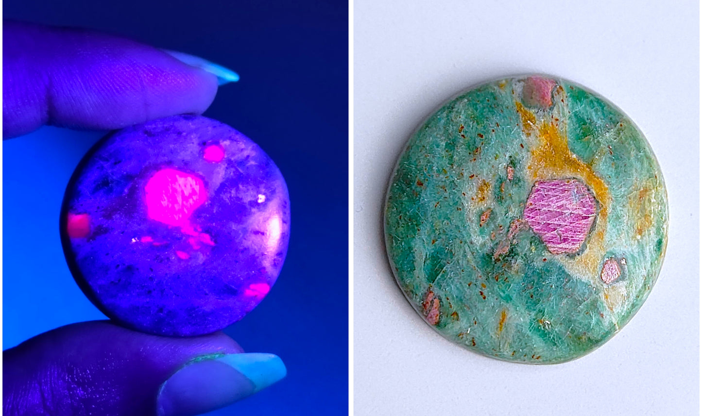 Natural Ruby Fuchsite Gemstone Round Cabochons 29*5mm from Tanzania available for sale