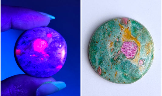 Natural Ruby Fuchsite Gemstone Round Cabochons 29*5mm from Tanzania available for sale