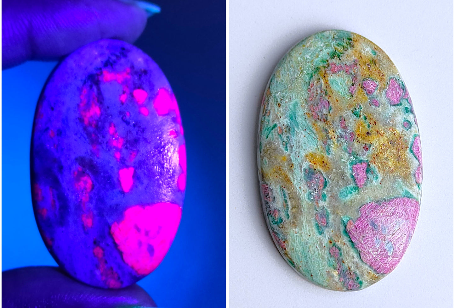 Natural Ruby Fuchsite Gemstone  Oval Cabochons 43*27*5mm from India  available for sale