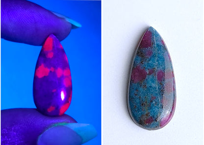 Ruby Kyanite Pear Cabochons