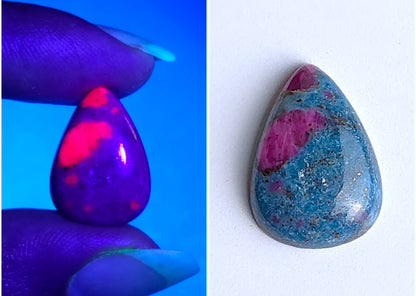Ruby Kyanite Pear Cabochons