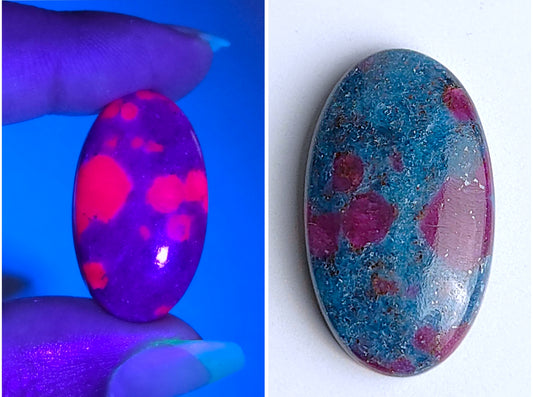 Natural Ruby Kyanite Gemstone  Oval Cabochons 27*16*5mm From India available for sale