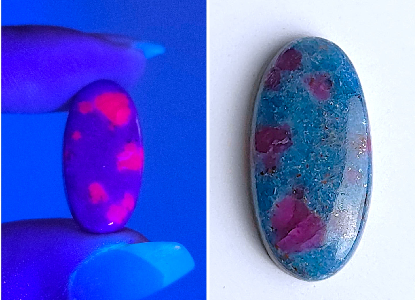 Ruby Kyanite Oval Cabochons