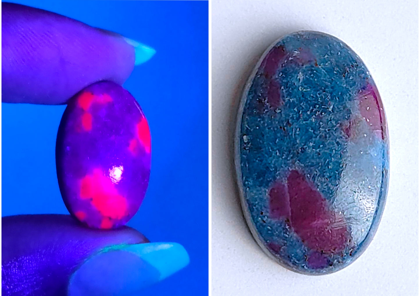 Ruby Kyanite Oval Cabochons