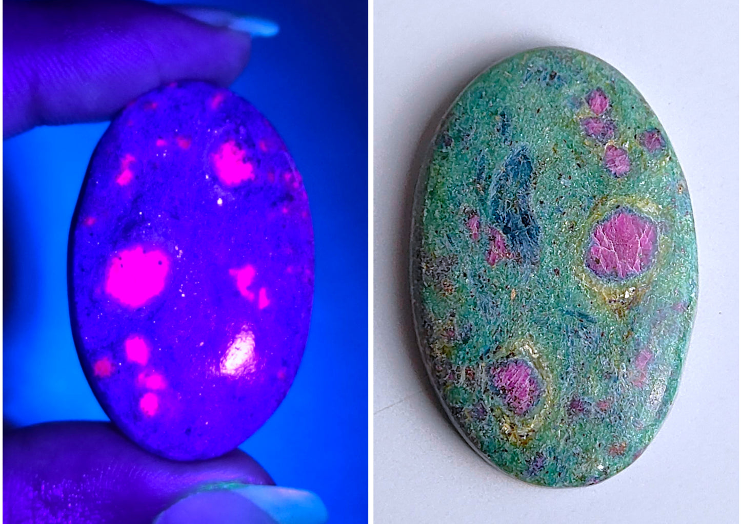 Ruby Fuchsite Oval Cabochons