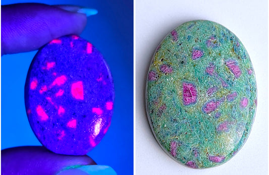 Ruby Fuchsite Oval Cabochons