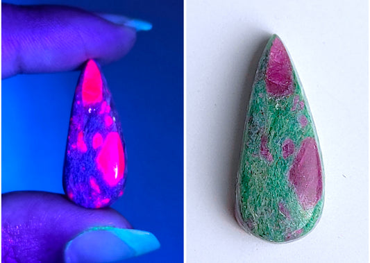 Ruby Fuchsite Pear Cabochons