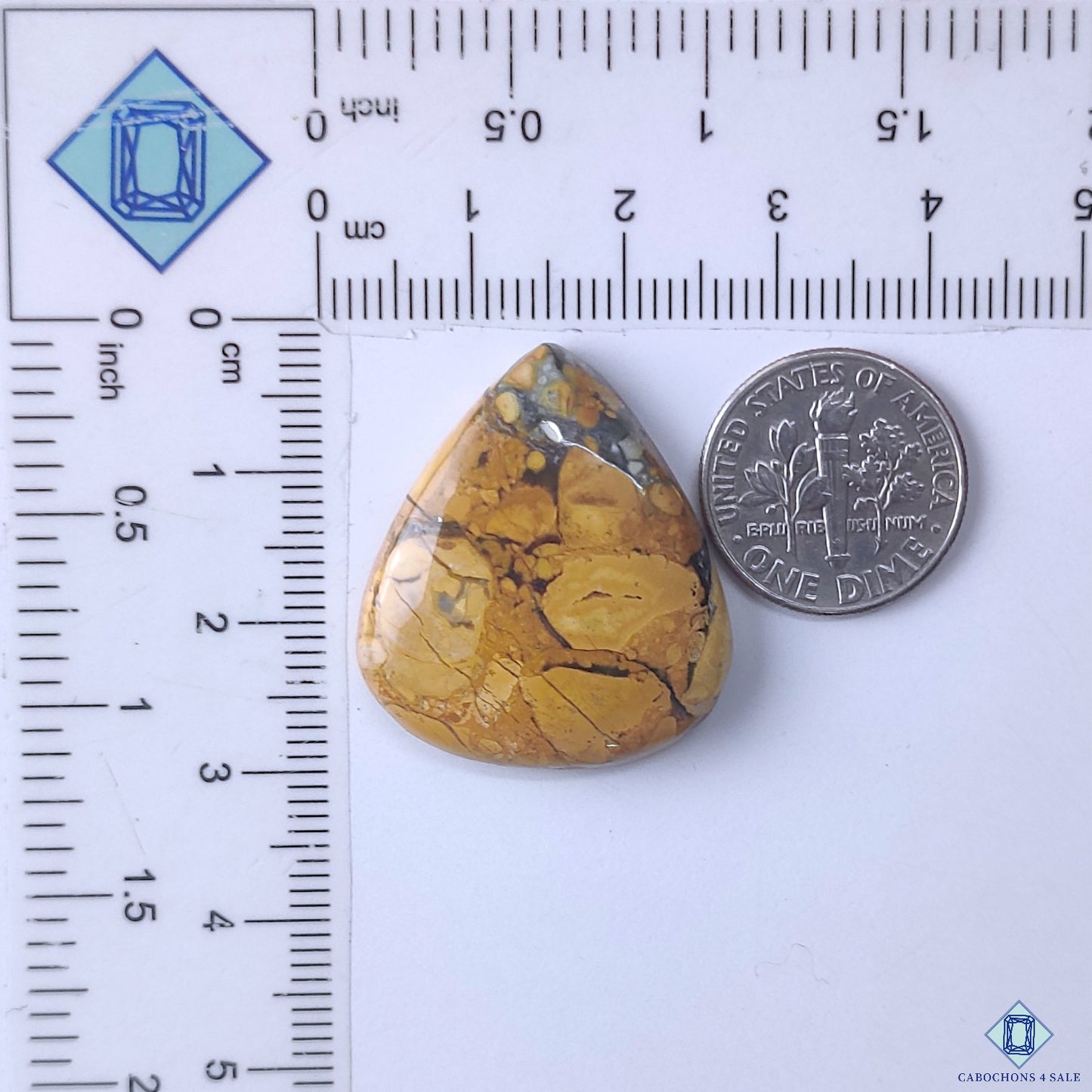 Maligano Jasper Pear Cabochons 28*25*6mm