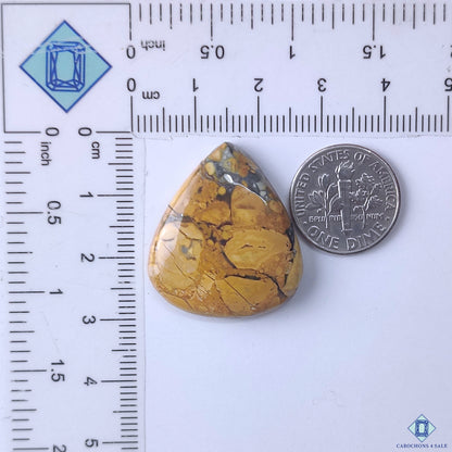 Maligano Jasper Pear Cabochons 28*25*6mm