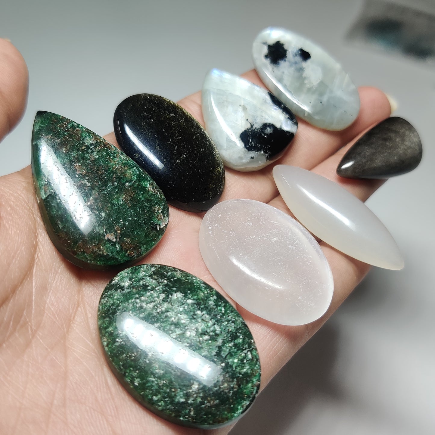 Mix Stone Gemstone Cabochons Natural Mix Stone Cabochons for Jewelry Making, Loose Assorted Gemstones, High Quality Polished Gems