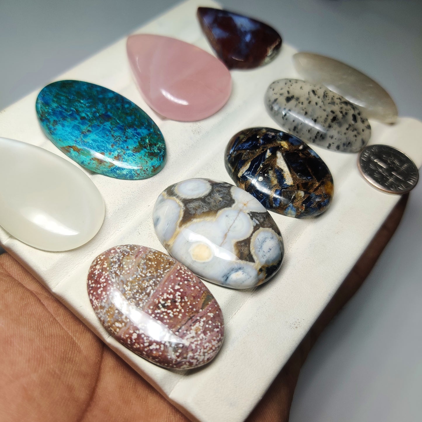 Mixed Gemstone Cabochon Collection Premium Mix Stone Cabochons for Jewelry Making, Natural Assorted Loose Gemstones, Designer Polished Gems
