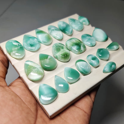 Natural Hemimorphite Gemstone Cabochon | Premium Blue Hemimorphite Loose Stone for Jewelry Making