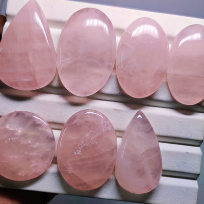 Natural Rose Quartz Cabochons Gemstone for Jewelry Making Loose Pink Stone