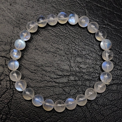 Natural Moonstone Beads for Jewelry Making | Rainbow Moonstone Round Beads | Loose Gemstone Beads for Bracelet Necklace Design