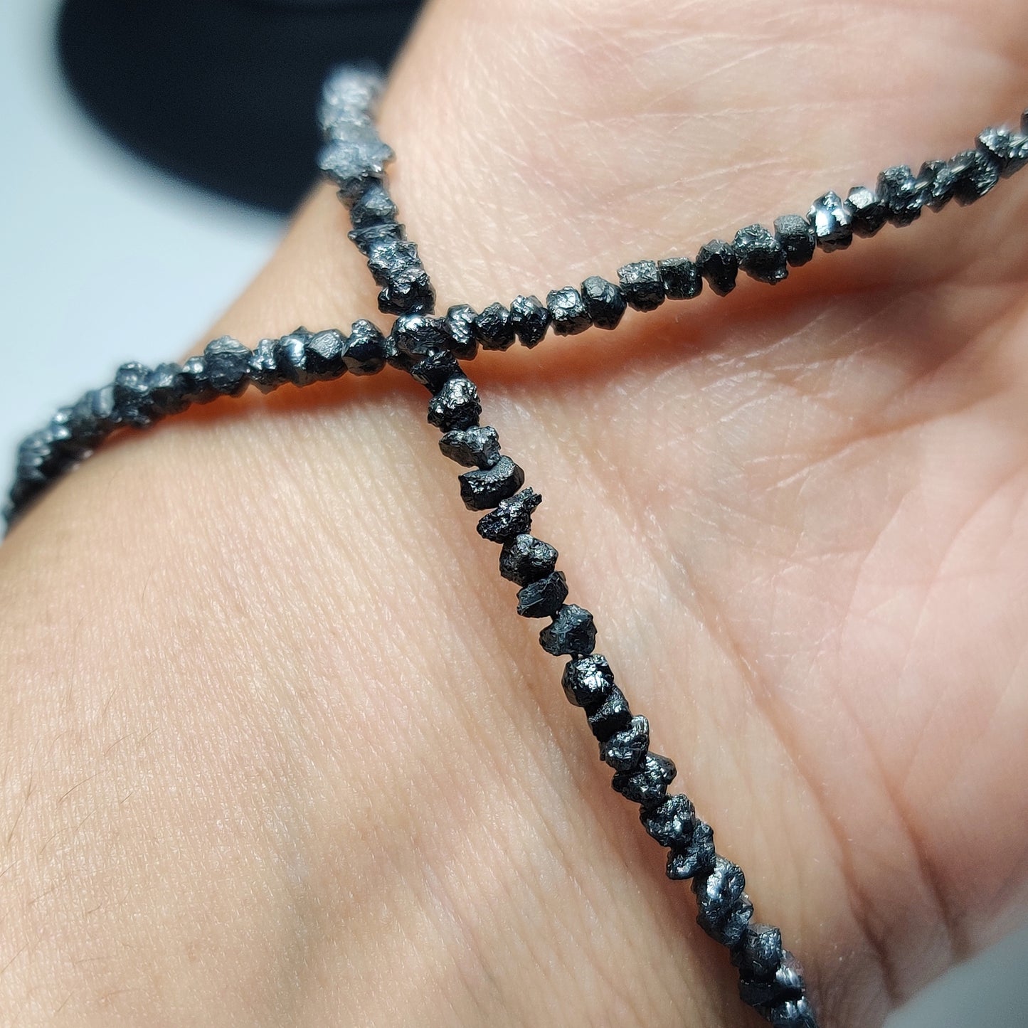 Black Raw Diamond Beads for Jewelry Making |Uncut Diamond Beads for Luxury Jewelry Design