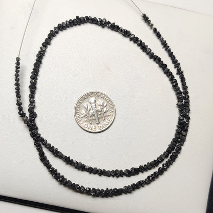 Black Raw Diamond Beads for Jewelry Making |Uncut Diamond Beads for Luxury Jewelry Design