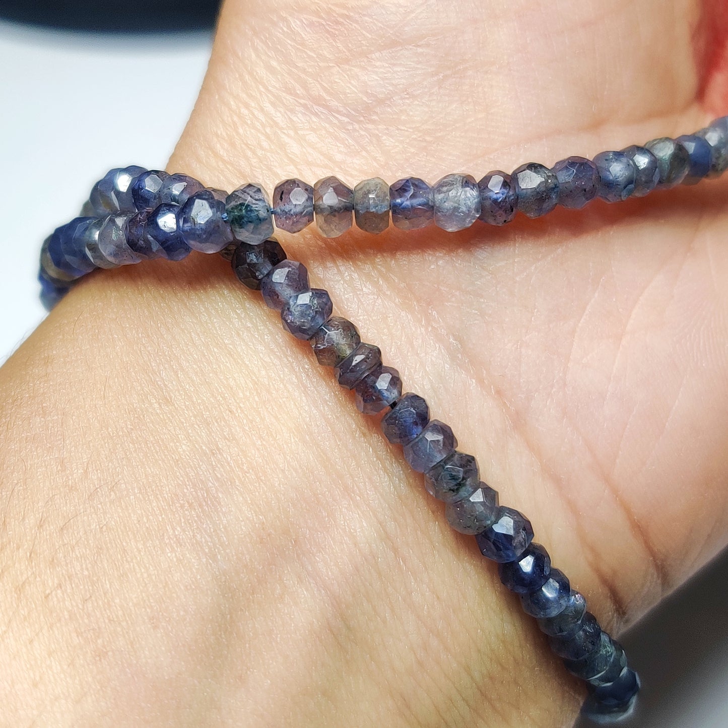 Natural Iolite Gemstone Beads Strand | Deep Blue Cordierite Beads for Jewelry Design