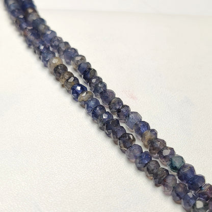 Natural Iolite Gemstone Beads Strand | Deep Blue Cordierite Beads for Jewelry Design
