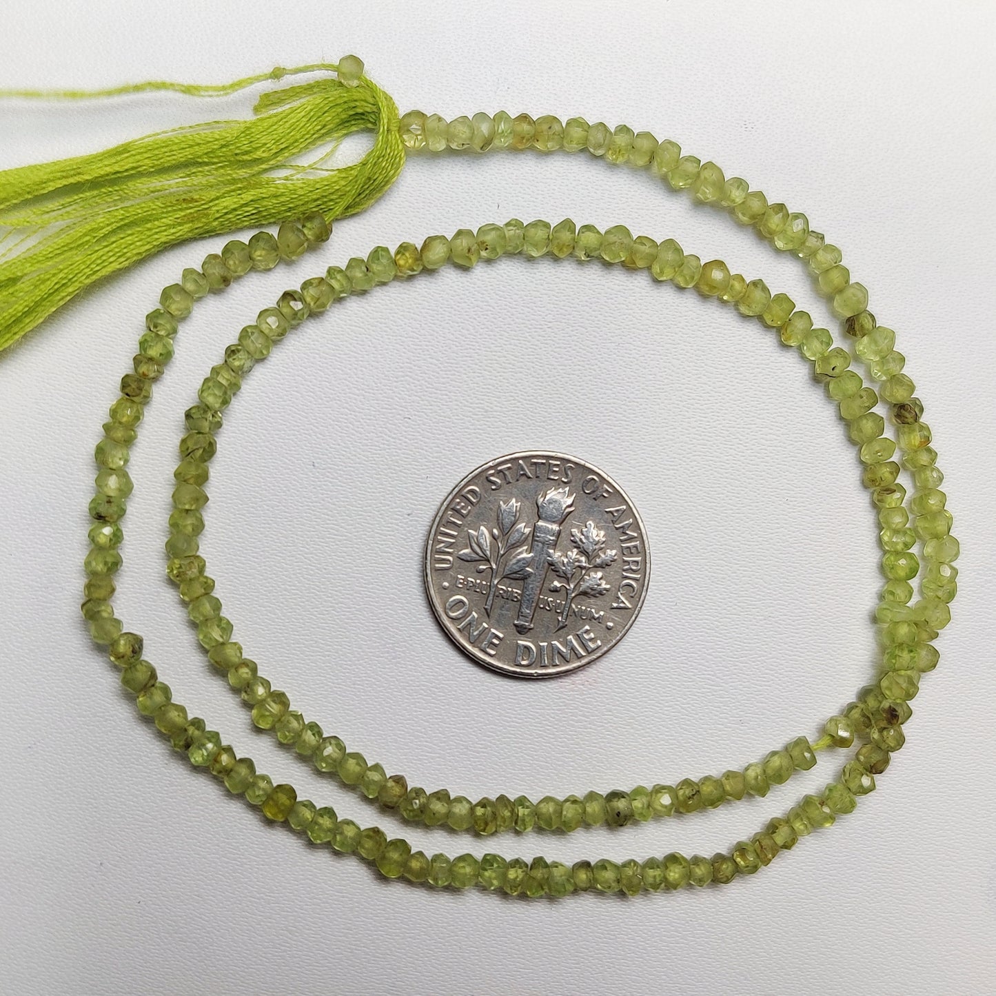Natural Green Peridot Beads Strand | Bright Olive Green Gemstone Beads for Jewelry Design