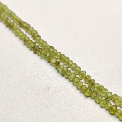 Natural Green Peridot Beads Strand | Bright Olive Green Gemstone Beads for Jewelry Design