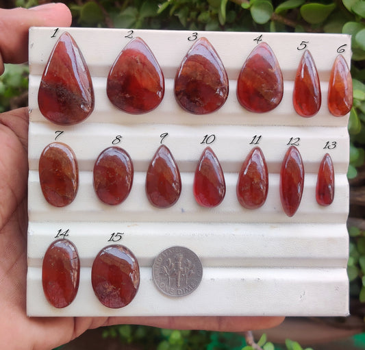 Natural Garnet Gemstone | Deep Wine Red Cabochon for Fine Jewelry Making
