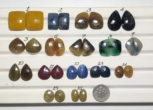 Natural Mixed Sapphire Gemstone – Multicolor Sapphire Cabochon for Jewelry Making
