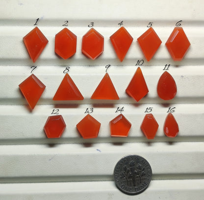 Natural Orange Chalcedony Gemstone for Jewelry Making | Smooth Warm-Toned Loose Stone for Rings Pendants Earrings