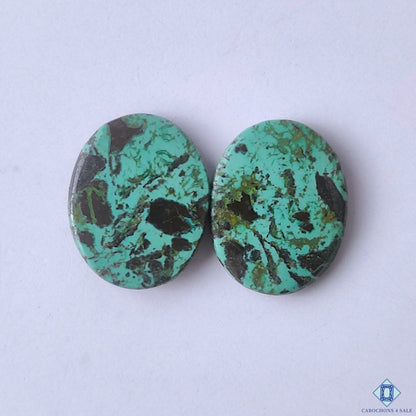 Turquoise Oval Cabochons 15x12x2mm