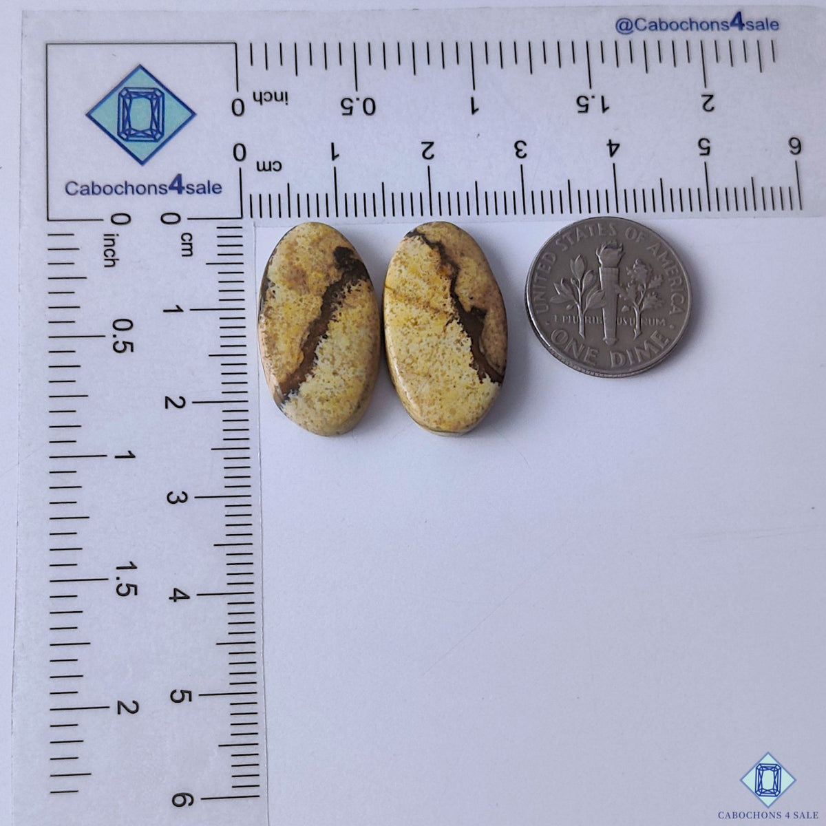 Picture Jasper Oval Cabochons 22x12x3mm
