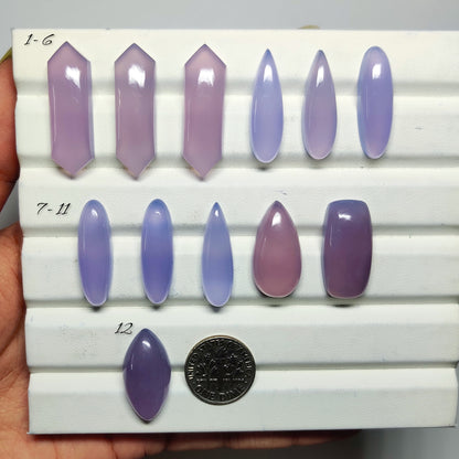 Chalcedony Cabochons for Jewelry Making | Natural Chalcedony Gemstone | Loose Stones
