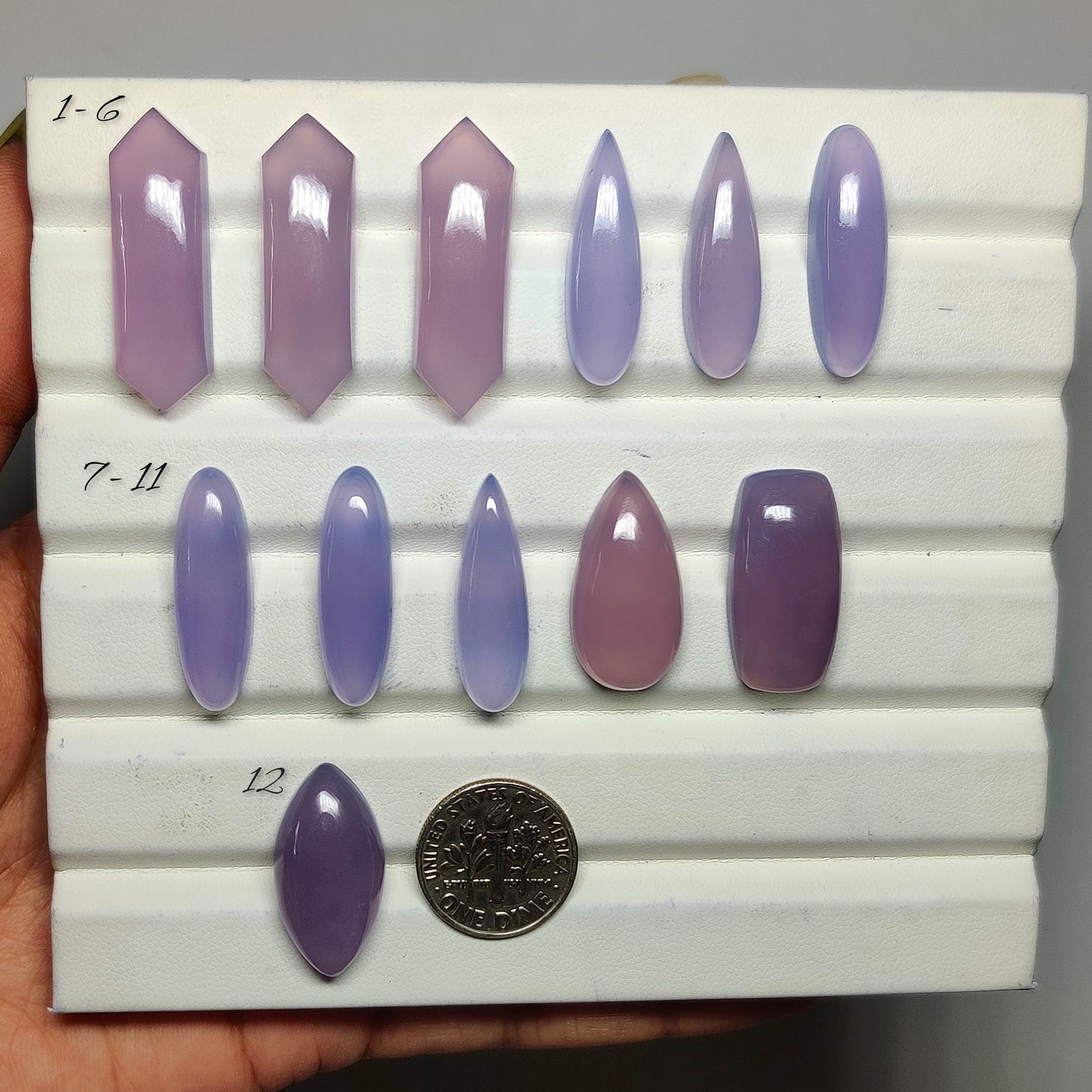 Chalcedony Cabochons for Jewelry Making | Natural Chalcedony Gemstone | Loose Stones