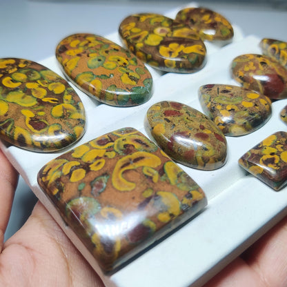 Fruit Jasper Cabochons for Jewelry Making | Natural Fruit Jasper Gemstone | Loose Stones