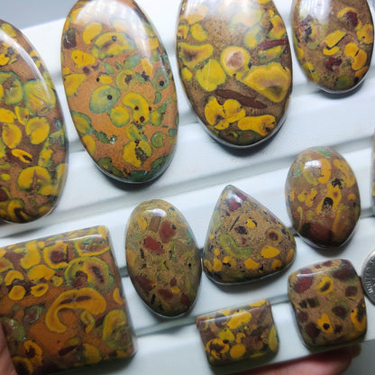 Fruit Jasper Cabochons for Jewelry Making | Natural Fruit Jasper Gemstone | Loose Stones
