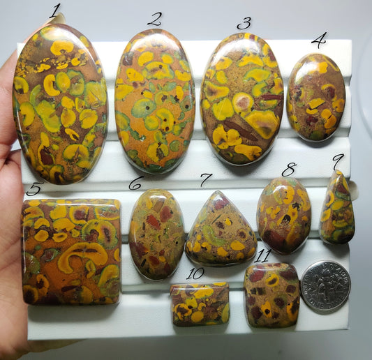 Fruit Jasper Cabochons for Jewelry Making | Natural Fruit Jasper Gemstone | Loose Stones