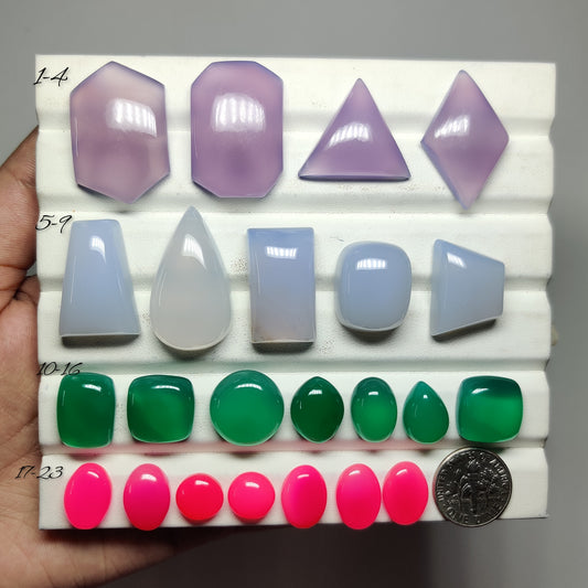 Chalcedony Cabochons for Jewelry Making | Natural Chalcedony Gemstone | Loose Stones