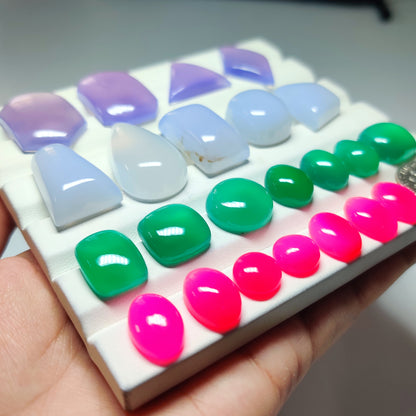 Chalcedony Cabochons for Jewelry Making | Natural Chalcedony Gemstone | Loose Stones