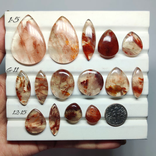 Natural Hematite Cabochons for Jewelry Making | Metallic Grey Black Gemstone | Smooth Polished Stones | Multiple Sizes Shapes Available