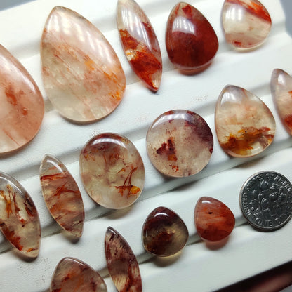Natural Hematite Cabochons for Jewelry Making | Metallic Grey Black Gemstone | Smooth Polished Stones | Multiple Sizes Shapes Available