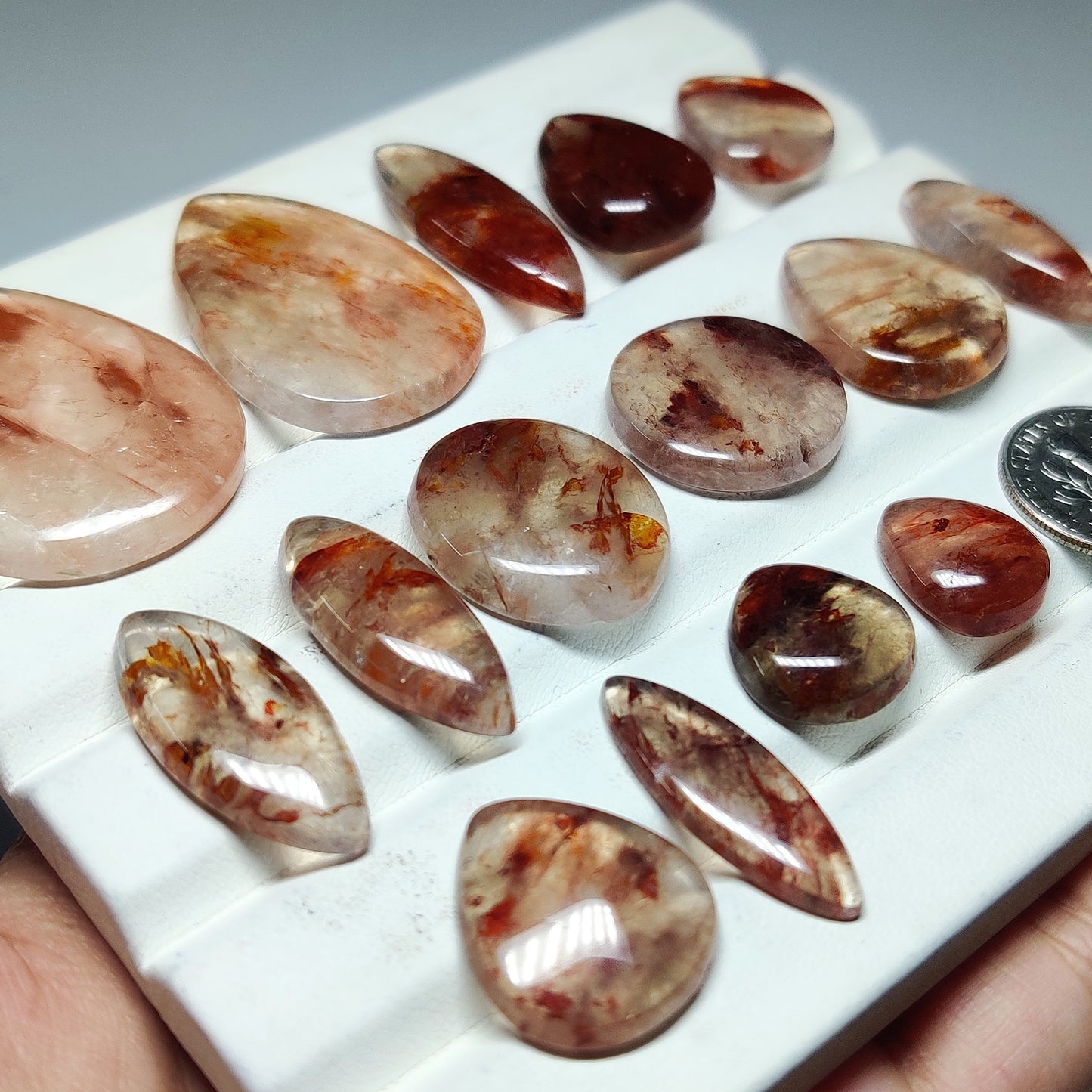 Natural Hematite Cabochons for Jewelry Making | Metallic Grey Black Gemstone | Smooth Polished Stones | Multiple Sizes Shapes Available