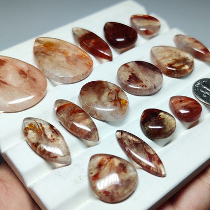 Natural Hematite Cabochons for Jewelry Making | Metallic Grey Black Gemstone | Smooth Polished Stones | Multiple Sizes Shapes Available