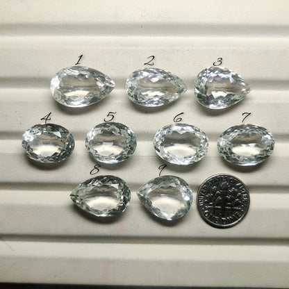 Crystal Quartz Gemstone Cabochons Natural Crystal Quartz Cabochons for Jewelry Making, Loose Quartz Stones, High Quality Polished Gems
