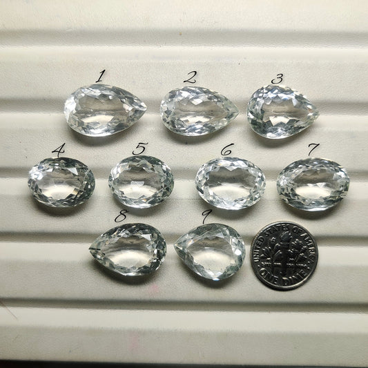 Crystal Quartz Gemstone Cabochons Natural Crystal Quartz Cabochons for Jewelry Making, Loose Quartz Stones, High Quality Polished Gems