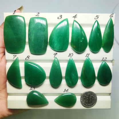 Natural Nephrite Jade Gemstone Cabochons | Green Jade Stone for Rings, Pendants