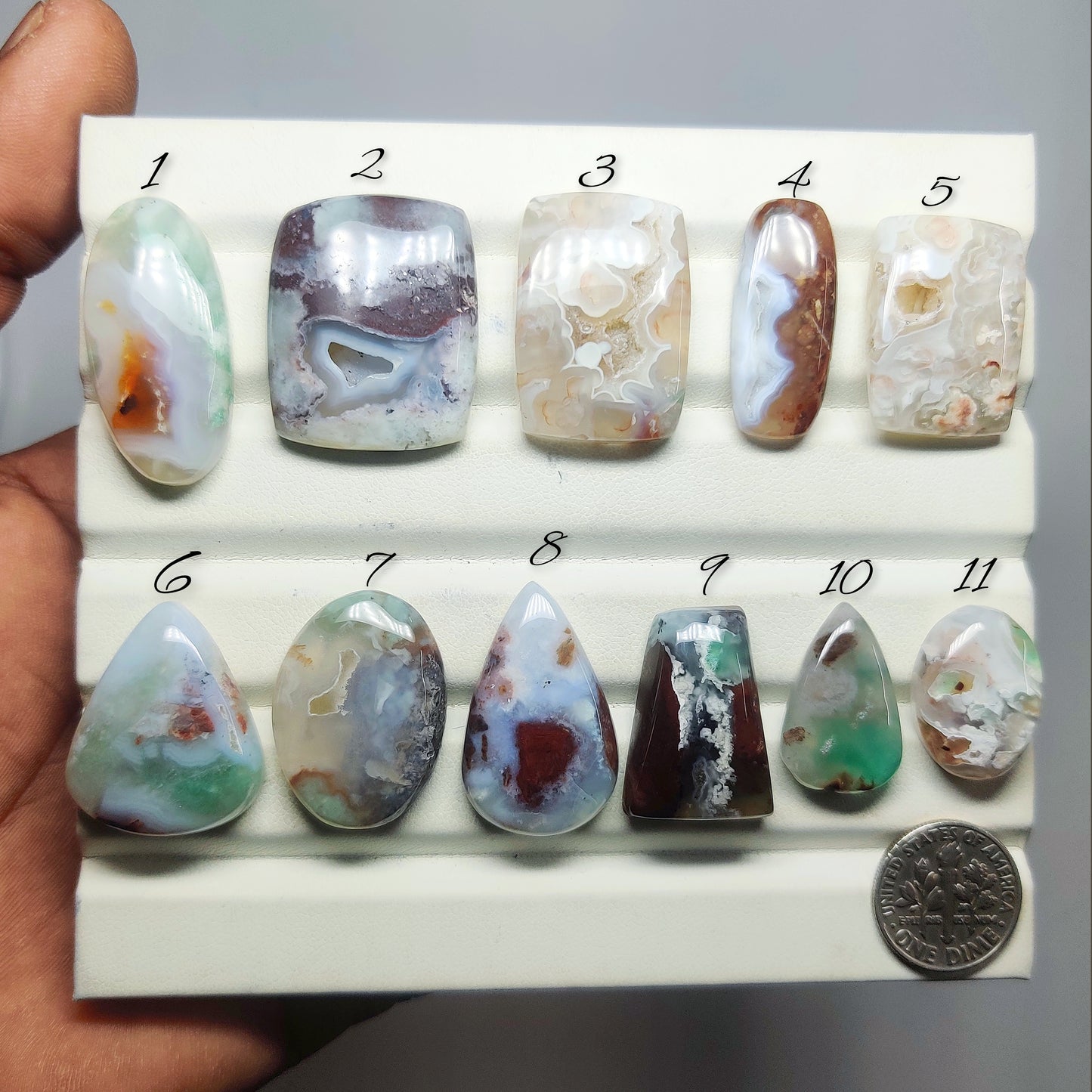 Aquaprase Cabochons for Jewelry Making | Natural Aquaprase Gemstone
