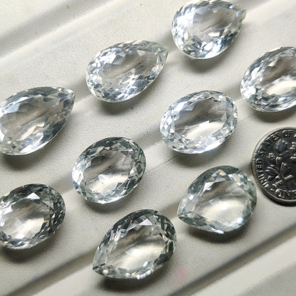 Crystal Quartz Gemstone Cabochons Natural Crystal Quartz Cabochons for Jewelry Making, Loose Quartz Stones, High Quality Polished Gems