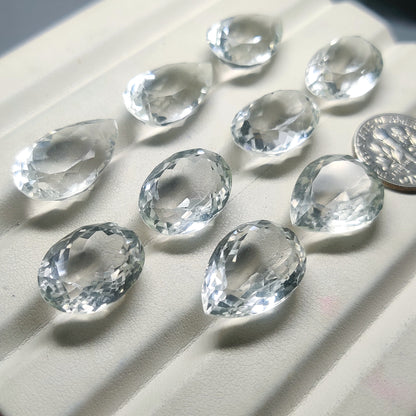 Crystal Quartz Gemstone Cabochons Natural Crystal Quartz Cabochons for Jewelry Making, Loose Quartz Stones, High Quality Polished Gems