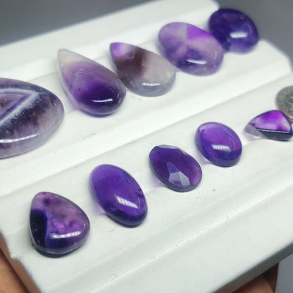 Amethyst Cabochons for Jewelry Making | Natural Amethyst Gemstone